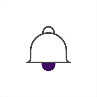 Bir minimalist bildirim çan ikonu illüstrasyonu, dijital arayüzlere biraz entelektüellik katmak ve kullanıcı deneyimlerini geliştirmek için ideal temiz ve zarif bir tasarım sağlar