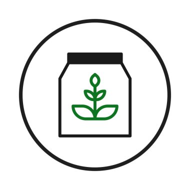 Büyüme, sürdürülebilirlik ve organik uygulamaların özünü özetleyen, stilize edilmiş yeşil bir bitkiyle süslenmiş, temiz ve minimalist bir simge. Görüntü şu temaları anımsatıyor: