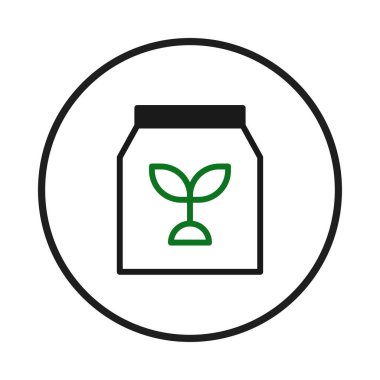 Resim, büyümeyi ve sürdürülebilirliği simgeleyen filizlenen bir illüstrasyonla minimalist bir çevre dostu ambalaj tasarımı sergiliyor. Grafik doğaya odaklı girişimleri temsil ediyor.