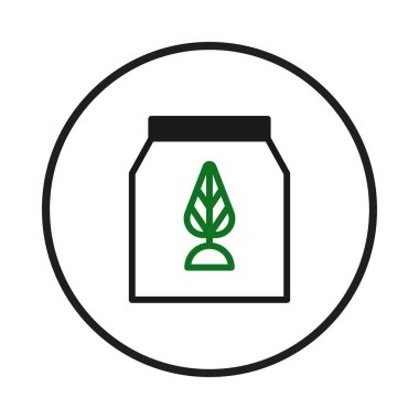 Bu illüstrasyonda, sürdürülebilirliği, ekolojik farkındalığı ve kurumsal sorumluluğu vurgulayan, stilize edilmiş bir yaprak sembolü ile temsil edilen bir çevre dostu ambalaj kavramı yer alıyor. Şey...