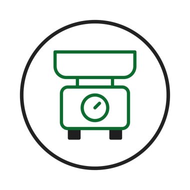 Tertemiz ve modern bir ikon teraziyi, denge, hassasiyet ve ölçüm kavramlarını tasvir eder. Teknolojiyle, bilimle, sağlıkla veya ticaretle ilgili tasarımlar için mükemmel.