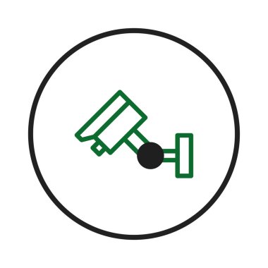 Temiz çizgiler ve modern estetik ile sunulan stilize bir güvenlik kamerası ikonu, tetikte olmayı ve korunmayı öneriyor. Tasarım, teknolojik denetimin özünü...