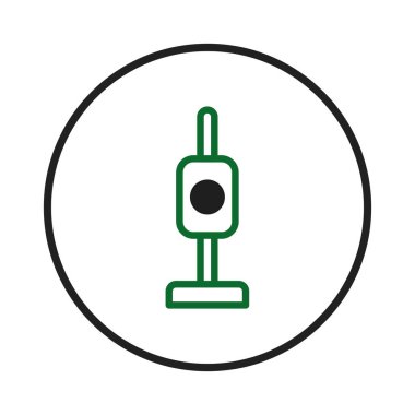 Bu resim, bir dairenin içindeki yeşil bir nesnenin asgari ve stilize bir temsilini içerir. Tasarım temiz ve modern, simge, logo ögesi ya da görsel sembol olarak kullanmak için idealdir.