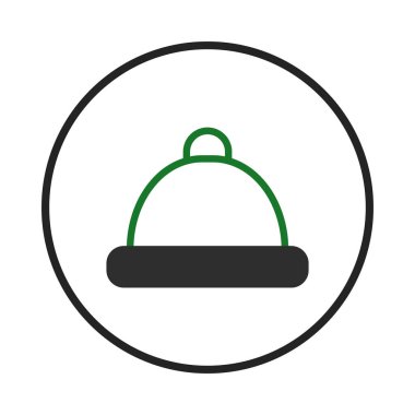 Yemek kubbesinin temiz ve minimalist bir simgesi. Restoran menüleri, yemek servisi ya da mutfak siteleri için mükemmel. Basitleştirilmiş bir yemek deneyiminde zarafet, hizmet ve rafine yemek sunar