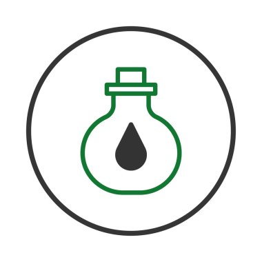 Bu resim bir iksir şişesinin basit ve incelikli bir illüstrasyonunu sunar. İçinde kendine özgü bir su damlası var, bir ikon element tasarımı ile kapsüllenmiş, modern ve