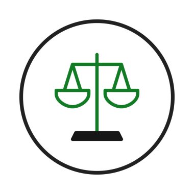 Görüntü, hukuki denge, adalet ve dengeyi temsil eden sembolik bir ölçek sunuyor. Eşitliği görselleştirir ve adil kararların takibinde delillerin dikkatli bir şekilde tartılmasını sağlar.