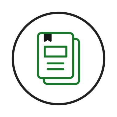 Bu minimalist simge tasarımı, organizasyon ve ulaşılabilirlik duygusunu aktaran düzgün bir belge yığını içerir. Temiz çizgiler ve beyaz üzerine yeşil renk paleti çok yönlü hale getirir.