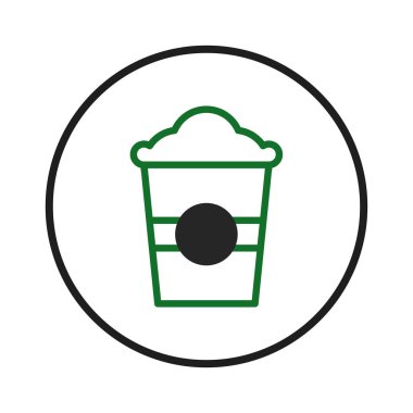 Dairesel çerçeveyle çevrili, sadeleştirilmiş bir kahve fincanı çizimi modern bir minimalist tasarım sergiliyor. Tasarım temiz ve yaklaşılabilir bir estetiği vurguluyor, bunu uygun kılıyor.