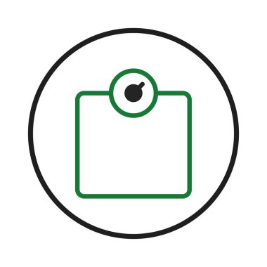 Ağırlık ölçeğinin basit, temiz bir vektör çizimi. Bu grafik fitness, sağlıklı yeme ve genel refah için idealdir. Bu resmi sağlık, diyet ya da