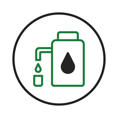 Bu simge bir su arıtma sistemini sembolize ediyor, temiz su için çok önemli bir kaynak. Toplulukların güvenli bir yere erişimini temsil eden sürdürülebilirlik ve çevresel sorumluluk anlamına gelir.