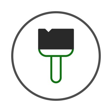 Bu minimalist ikona bir boya fırçası, sanat, yaratıcılık ve yenileme hizmetlerini temsil ediyor. Siyah ve yeşil elementli basit tasarımı onu evle ilgili projeler için mükemmel kılıyor.