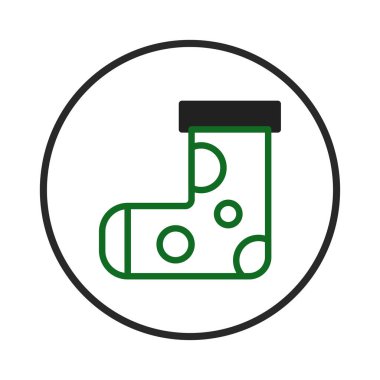 Görüntü, dairesel bir amblemin içinde yer alan polka noktalarının yer aldığı minimalist bir illüstrasyon sunuyor. Tasarımı temiz çizgiler ve yeşil ve siyah bir palet içerir.