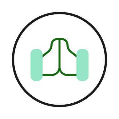 Kişisel ışınlayıcının minimalist grafiği. Tasarımda, çevre dostu ulaşımın modern bir yorumunu sunan temiz çizgiler ve yeni bir renk paleti yer alıyor.