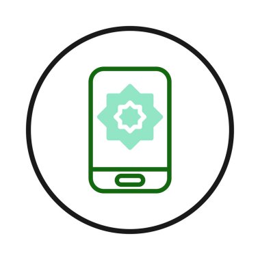 Bu resim belirgin bir yıldız sembolü içeren basit ve etkili bir mobil uygulama arayüzü tasarımını gösterir. Mobil uygulama tasarımı, pazarlama ve teknolojiyle ilgili alanlarda kullanıma uygundur.