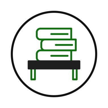 Eğitimin sürekli takibini ve bilginin değerini temsil eden, tam olarak küçük bir masanın üzerine istiflenmiş basit ama sofistike bir kitap görüntüsü. Bu sanatsal tasarım ideal olarak uygun.