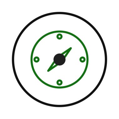 Bu pusula çizimi, tasarım veya eğitim bağlamında kullanışlı ve temiz bir görsel içerik sağlar. Kesin tasarım güvenilirliği gösteriyor ve şu kavramları temsil etmek için kullanılabilir: