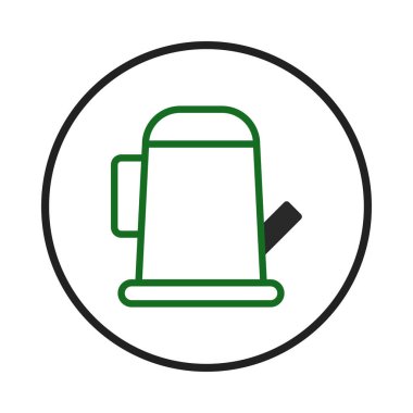 Bir sulama kutusu simgesini gösteren stilize görüntü, basitliği ve modern tasarımı vurguluyor. Bahçecilik, bitki bakımı ve büyümeyi temiz ve tanınabilir bir grafik formatında temsil eder