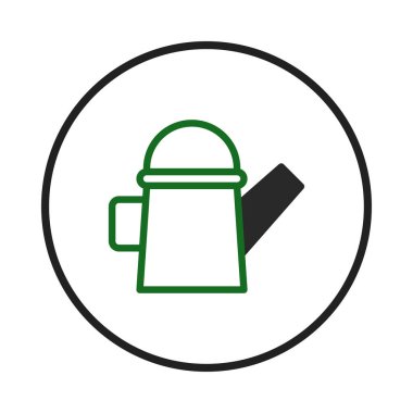 Bir sulama kutusu simgesinin temiz ve minimalist bir temsili. Yeşil ve siyaha boyanmış, bahçıvanlık temaları için mükemmel, tarımsal uygulamaları gösteren, ya da basit, henüz eklenmemiş