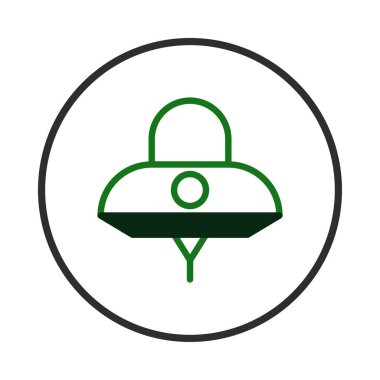 Tanımlanamayan uçan bir nesnenin, basitleştirilmiş bir simge olarak sunulan bir grafik tasviri, bilim, teknoloji veya fütüristik temalarla ilgili projeler için temiz ve modern bir estetik ideal sunmaktadır. Şey...