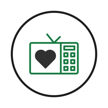 Bu resim ekranında kalp sembolü olan klasik bir televizyon simgesini temsil ediyor. Klasik yayını modern dijital bağlantılarla harmanlayarak eski bir duyguyu somutlaştırıyor. Simge sıcaklığı çağrıştırıyor