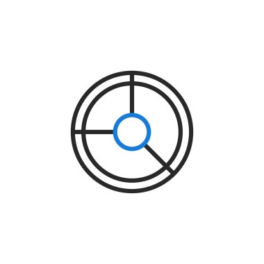 Merkezinde daire olan basit bir hedef simgesi, hassasiyeti, odaklanmayı ve hedefleri göstermek için mükemmel..