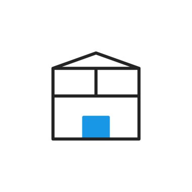 Modern, minimalist tasarımı olan basit bir ev ikonu. Gayrimenkul, mimari veya ev hizmetleri için mükemmel..