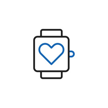 Kalp atış hızı simgesini gösteren bir akıllı kaset tasviri, sağlık izleme ve fitness izlemesini sembolize ediyor.