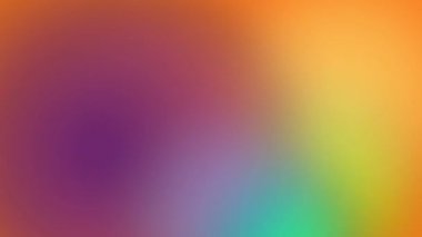 Canlı, pürüzsüz arkaplan animasyonu turuncu, yeşil ve mor renkli. Modern tasarımlar için mükemmel..