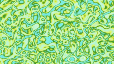 Yeşil, sarı ve mavinin tonlarında kıvrımlı sıvı sanatıyla dolu canlı ve soyut bir arka plan. Dinamik, modern tasarım.