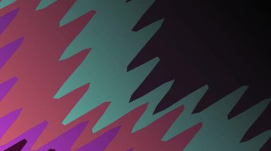 Değişken renklere sahip zigzag desenli dinamik animasyon. Yaratıcı projeler için modern, soyut arkaplan.
