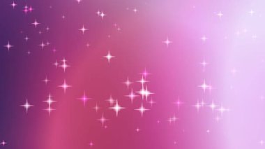 Renkli bir gradyan üzerinde parıldayan yıldızların olduğu soyut arkaplan animasyonu. Biraz sihir katmak için mükemmel..