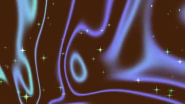 Kahverengi arkaplan, parlayan yıldızlar ve bulanık ışık çizgileriyle soyut arkaplan. Arka planlar için harika..