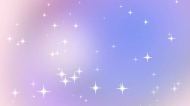 Işıl ışıl yıldız animasyonlu yumuşak pastel bir arka plan. Rüya gibi ve büyülü temalar için mükemmel.