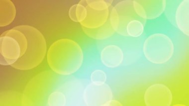 Bokeh efektli ve parlak daireli soyut bir arkaplan. Bulanık ışıkları ve canlı renkleri olan yumuşak, rüya gibi bir fon..