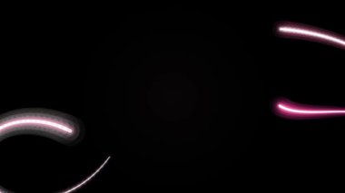 Parlayan neon ışığın karanlık bir arkaplan karşısında soyut animasyonu. Modern, fütüristik ve dinamik tasarım ögesi.