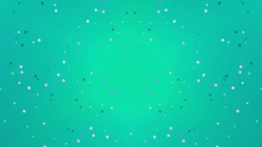 Dağınık konfeti içeren canlı bir deniz mavisi arkaplanı. Herhangi bir projeye eğlenceli bir dokunuş eklemek için mükemmel.