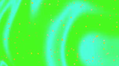 Yeşil ve mavi girdaplı ve altın noktalı soyut arkaplan animasyonu. Geçmişler, örtüşmeler ve daha fazlası için mükemmel..