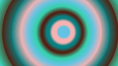 Merkezden genişleyen renkli eşmerkezli çemberlerle soyut arkaplan animasyonu büyüleyici bir etki yaratır.