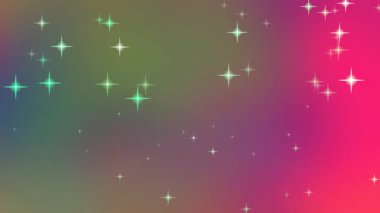 Renkli bir gradyan karşısında parıldayan yıldızların yer aldığı canlı bir arka plan animasyonu. Yaratıcı projeler için kusursuz döngü.
