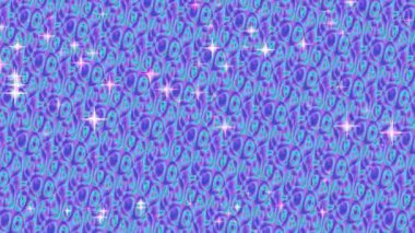Tekrarlayan bir şablon ve ışıldayan yıldızlarla soyut arkaplan