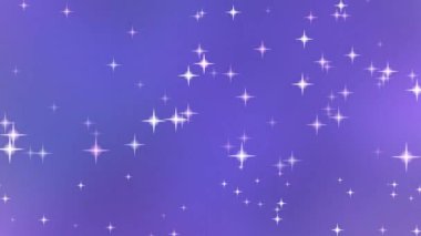 Parlayan yıldızlar ve ışıldayan parçacıklarla soyut mor arkaplan. Festival ve büyülü temalar için ideal.