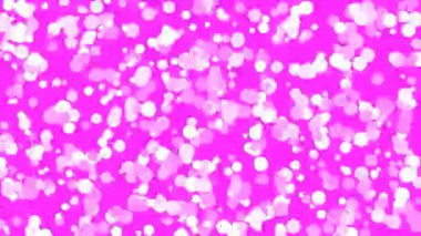 Canlı pembe bir arka plan dağınık, yumuşak odaklı beyaz daireler rüya gibi bir bokeh etkisi yaratıyor..