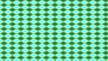 Yeşil ve mavinin tonlarında tekrarlanan geometrik şekillerle soyut arkaplan. Kusursuz döngü canlandırması.