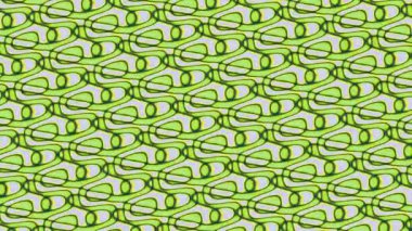 Kusursuz kıvrımlı soyut desen ve açık arkaplanda akan yeşil girdaplar. Modern grafik tasarımı.
