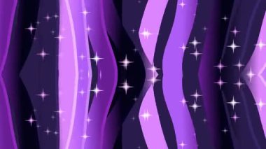 Pırıl pırıl parlayan efektli mor dalgaların soyut döngü arkaplanı.