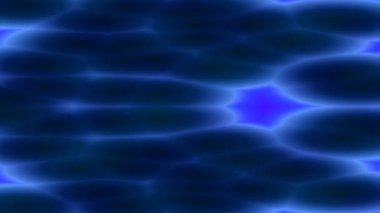 Parlayan gök mavisi organik hücre benzeri desenlere sahip dinamik soyut arka plan, bilim ve teknoloji temaları için ideal..