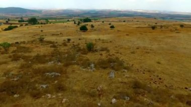 Antik Plataea (Plataiai) ve Yunanistan çevresindeki kalıntıların havadan görünüşü