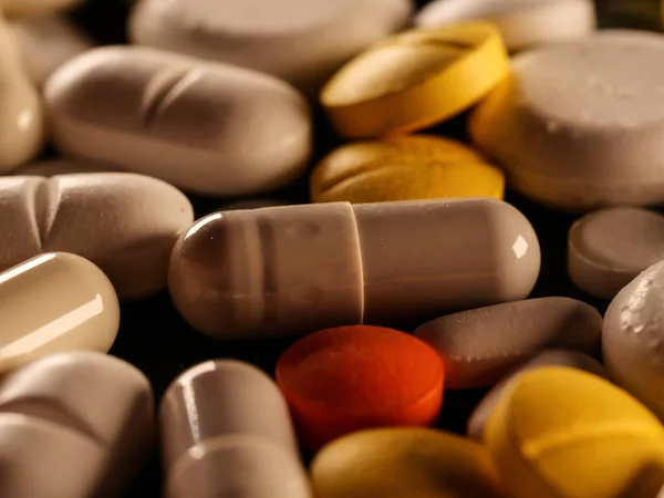 pharmaceuticals antibiotics pills medicine colorful antibacterials pills on white background capsule pill medicine