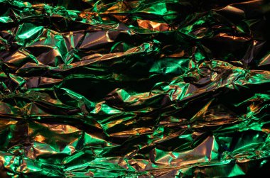 Sanal yanardöner folyo dokusu arka planı. Posterler, kartlar, el ilanları, broşürler, dergiler ve her türlü kapak için kullanılabilir.