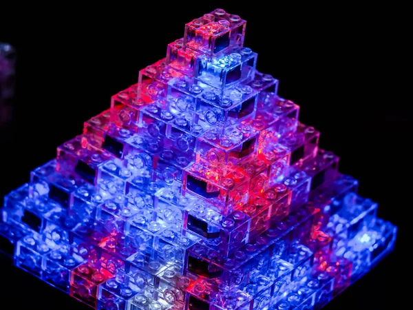 Toy bricks with bright LED lights